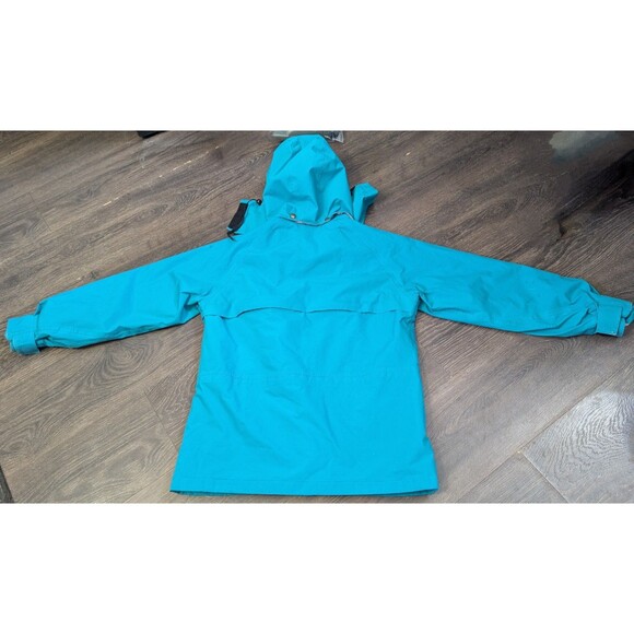 Eddie Bauer Gore-Tex Jacket Turquoise Full Zip Hooded Vented Women’s Medium (602 - Picture 2 of 5